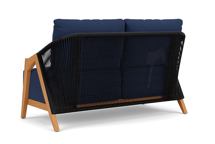 Lloyd Flanders - Alpine Loveseat In Natural Teak Finish With Beach Navy Fabric - 3630500962013 view 2