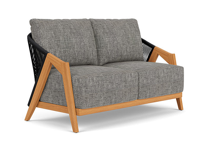 Lloyd Flanders - Alpine Loveseat In Natural Teak Finish With Black Sand Fabric - 3630500962040 view 1
