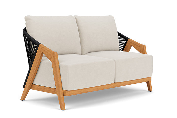 Lloyd Flanders - Alpine Loveseat In Natural Teak Finish With Decorline Natural Fabric - 3630500962015 view 1