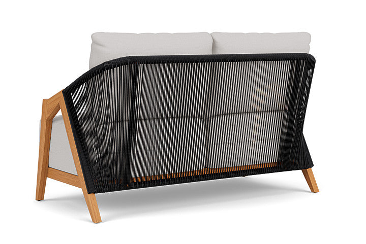 Lloyd Flanders - Alpine Loveseat In Natural Teak Finish With Sailcloth Seagull Fabric - 363050096W61 view 2