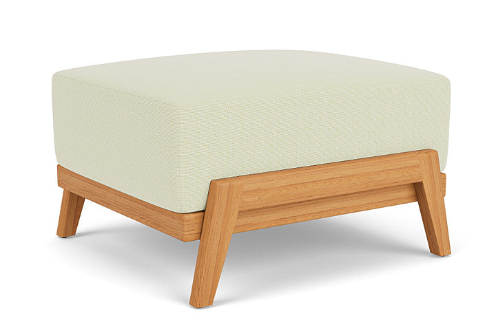 Lloyd Flanders - Alpine Ottoman In Natural Teak Finish With Bamboo Bay Meadow Fabric - 3630170962060 view 2