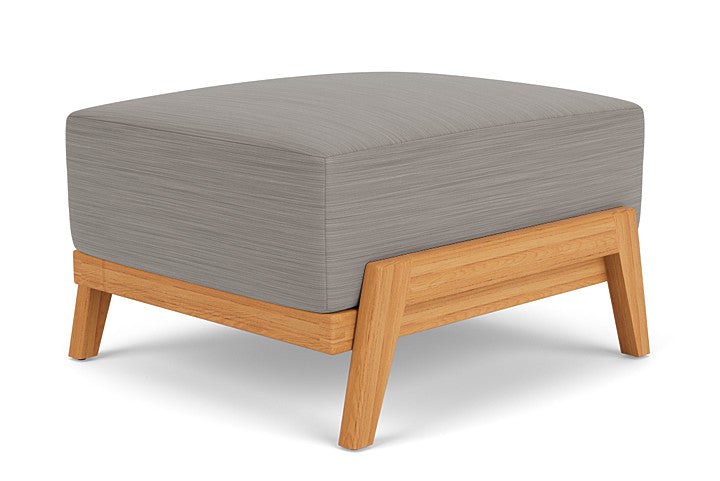 Lloyd Flanders - Alpine Ottoman In Natural Teak Finish With Boten Dark Urban Fabric - 3630170962059 view 1