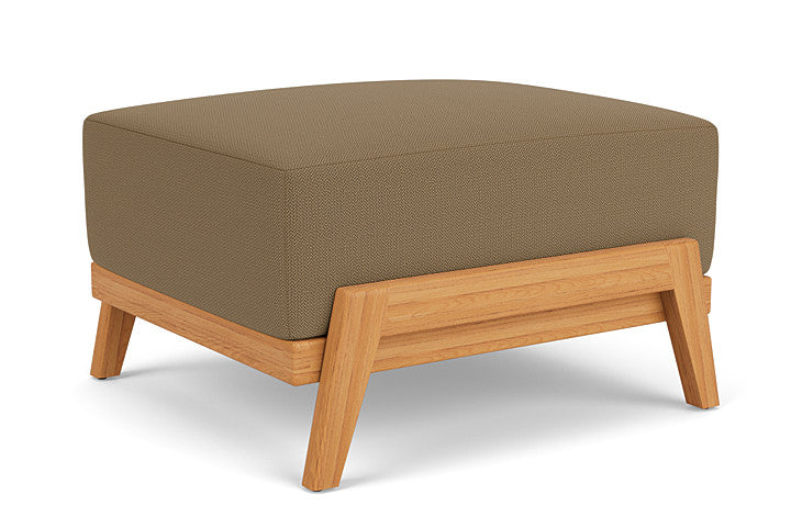 Lloyd Flanders - Alpine Ottoman In Natural Teak Finish With Reflections Straw Fabric - 3630170962053 view 2