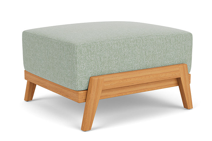 Lloyd Flanders - Alpine Ottoman In Natural Teak Finish With Serene Spa Fabric - 3630170962031 view 2
