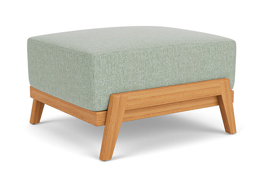 Lloyd Flanders - Alpine Ottoman In Natural Teak Finish With Serene Spa Fabric - 3630170962031 view 2