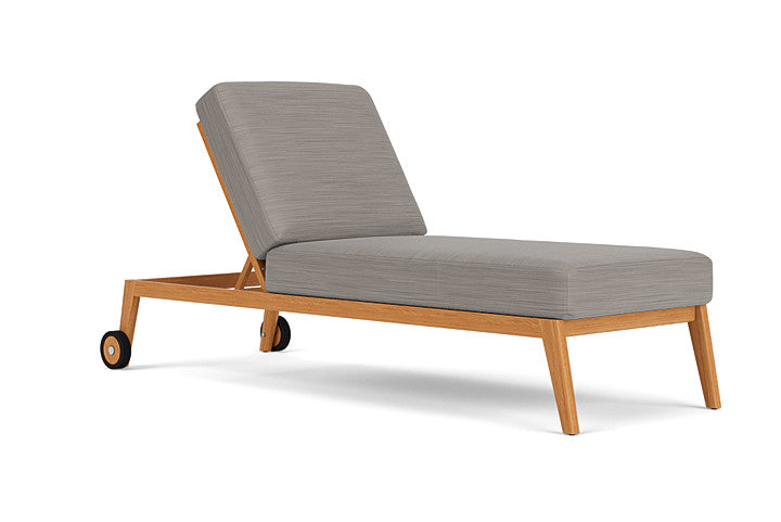 Lloyd Flanders - Alpine Pool Chaise In Natural Teak Finish With Boten Dark Urban Fabric - 3630200962059 view 1