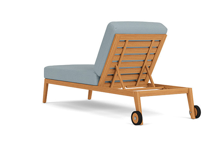 Lloyd Flanders - Alpine Pool Chaise In Natural Teak Finish With Kadogo Lake Fabric - 3630200962041 view 2