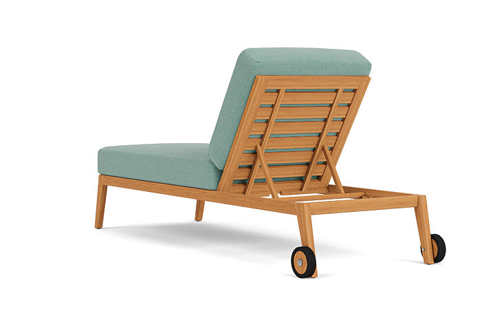 Lloyd Flanders - Alpine Pool Chaise In Natural Teak Finish With Pavian Pool Fabric - 3630200962045 view 2