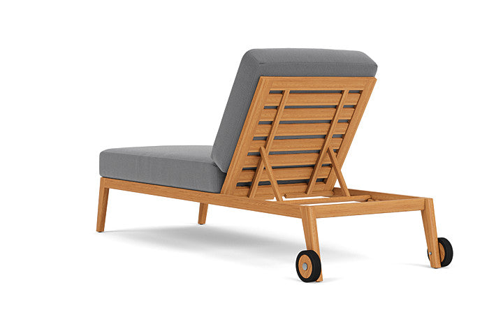 Lloyd Flanders - Alpine Pool Chaise In Natural Teak Finish With Remy Graphite Fabric - 3630200962003 view 2