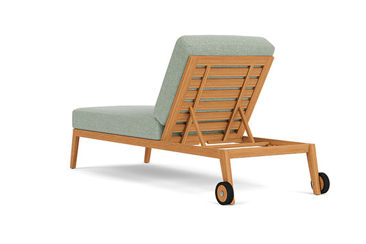 Lloyd Flanders - Alpine Pool Chaise In Natural Teak Finish With Serene Spa Fabric - 3630200962031 view 2