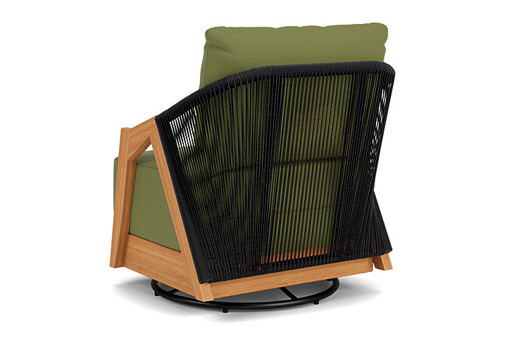 Lloyd Flanders - Alpine Swivel Lounge Chair In Natural Teak Finish With Reflections Grass Fabric - 3630800962051 view 2