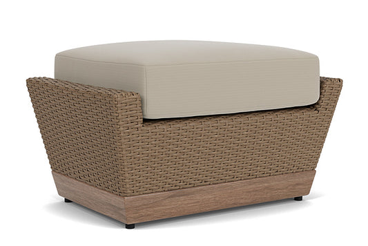 Lloyd Flanders - Charisma Ottoman In Brindle Finish With Callen Driftwood Fabric - 4210175142023 view 2