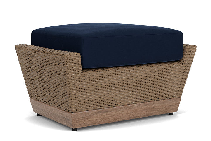 Lloyd Flanders - Charisma Ottoman In Brindle Finish With Decorline Navy Fabric - 4210175142019 view 2