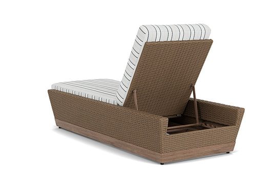Lloyd Flanders - Charisma Pool Chaise In Brindle Finish With Tamer Fog Fabric - 4210205142037 view 2
