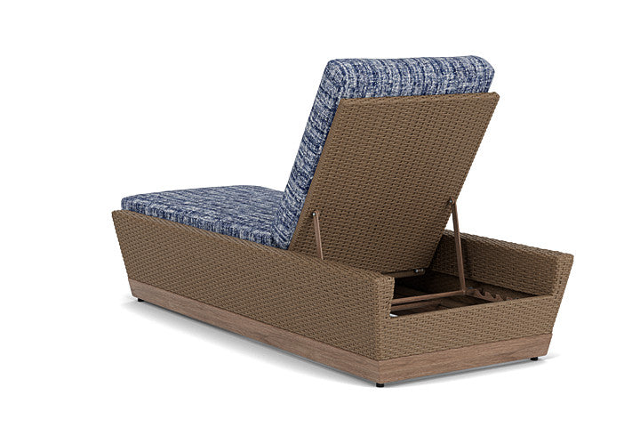 Lloyd Flanders - Charisma Pool Chaise In Brindle Finish With Visions Cobalt Fabric - 421020514683 view 2