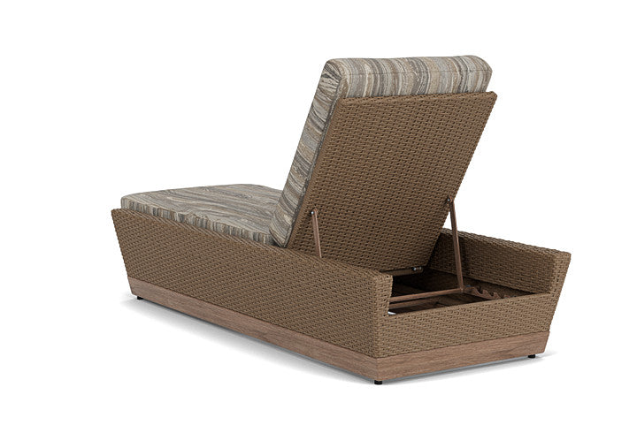 Lloyd Flanders - Charisma Pool Chaise In Brindle Finish With Woodgrain Ash Fabric - 421020514723 view 2