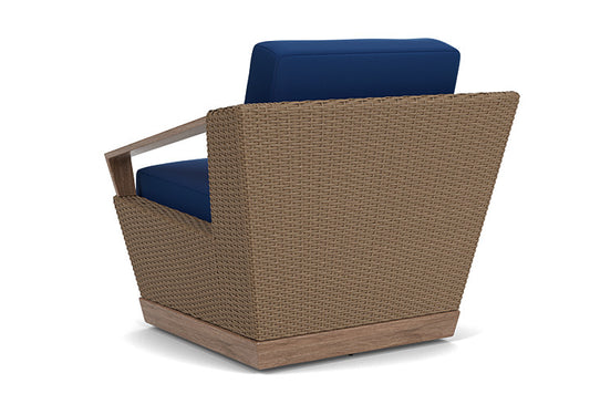 Lloyd Flanders - Charisma Swivel Lounge Chair In Brindle Finish With Flagship Lapis Fabric - 4210805141813 view 2