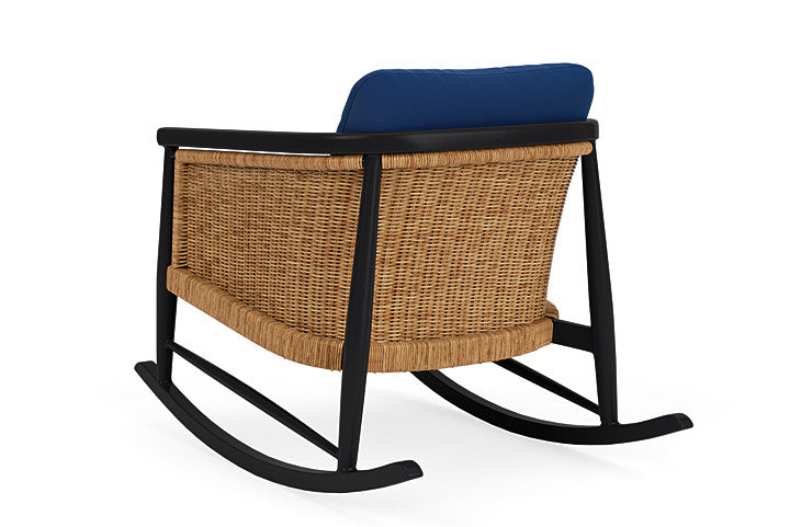 Lloyd Flanders - Galloway Lounge Rocker In Tortoiseshell Finish With Flagship Lapis Fabric - 2390331111813 view 2