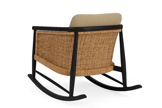 Lloyd Flanders - Galloway Lounge Rocker In Tortoiseshell Finish With Loveboat Saffron Fabric - 2390331112009 view 2