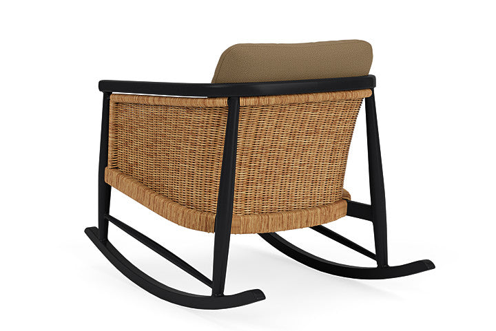 Lloyd Flanders - Galloway Lounge Rocker In Tortoiseshell Finish With Reflections Straw Fabric - 2390331112053 view 2