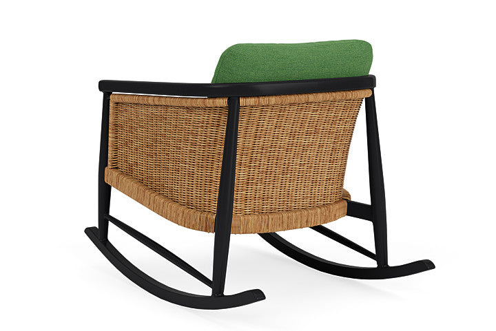 Lloyd Flanders - Galloway Lounge Rocker In Tortoiseshell Finish With Seadog Botanical Fabric - 2390331112066 view 2