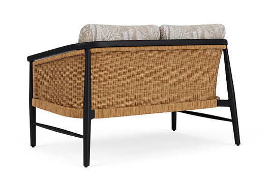 Lloyd Flanders - Galloway Loveseat In Tortoiseshell Finish With Wayfarer Dune Fabric - 2390501112073 view 2