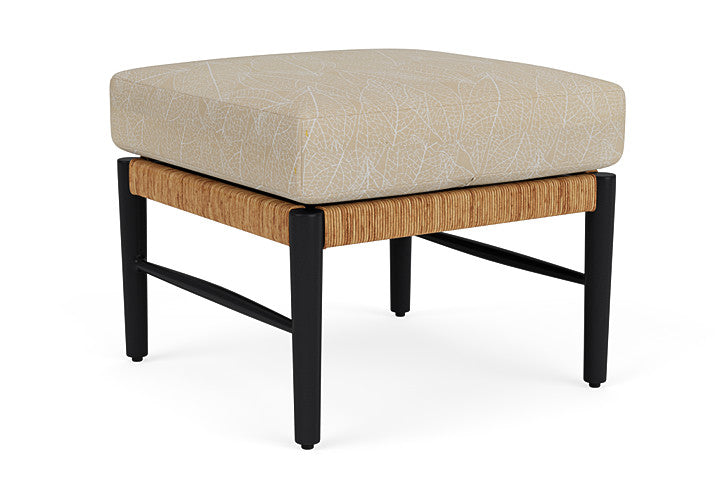 Lloyd Flanders - Galloway Ottoman In Tortoiseshell Finish With Laurel Ecru Fabric - 2390171112057 view 2
