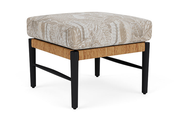 Lloyd Flanders - Galloway Ottoman In Tortoiseshell Finish With Wayfarer Dune Fabric - 2390171112073 view 2