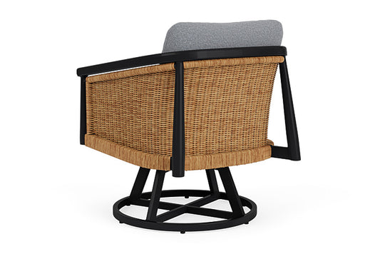Lloyd Flanders - Galloway Swivel Lounge Chair In Tortoiseshell Finish With Rumba Stonewashed Fabric - 2390801112006 view 2