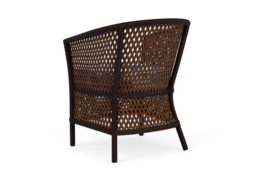 Lloyd Flanders - Grand Traverse Barrel Dining Chair In Caramel Finish With Watercolor Blossom Capri Fabric - 71313036672 view 2