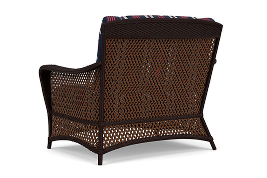 Lloyd Flanders - Grand Traverse Chair & A Half In Caramel Finish With Berkely Hall Navy Fabric - 713150362063 view 2