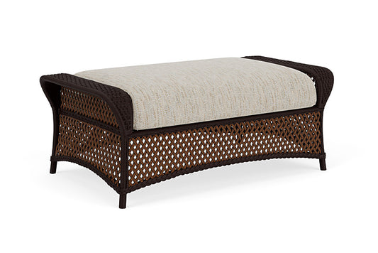 Lloyd Flanders - Grand Traverse Large Ottoman In Caramel Finish With Charlotte Sparrow Fabric - 71327036183 view 2