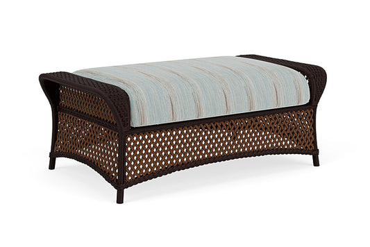 Lloyd Flanders - Grand Traverse Large Ottoman In Caramel Finish With Colorwave Mist Fabric - 713270362072 view 2
