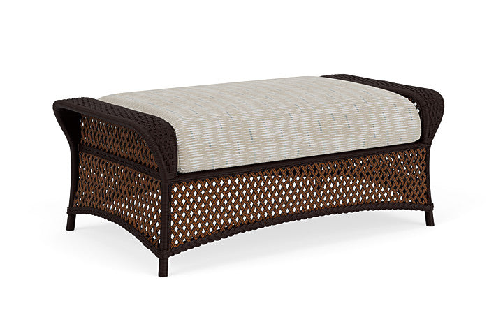 Lloyd Flanders - Grand Traverse Large Ottoman In Caramel Finish With Romulo Mineral Fabric - 713270362050 view 2