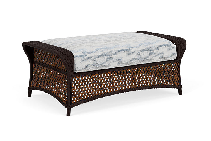 Lloyd Flanders - Grand Traverse Large Ottoman In Caramel Finish With Stratosphere Cloud Fabric - 713270361966 view 2