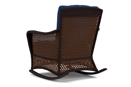 Lloyd Flanders - Grand Traverse Lounge Rocker In Caramel Finish With Flagship Lapis Fabric - 713330361813 view 2
