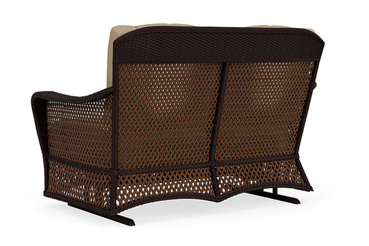 Lloyd Flanders - Grand Traverse Loveseat Glider In Caramel Finish With Fife Sahara Fabric - 71347036742 view 2