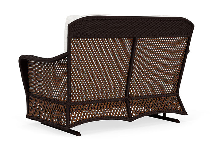 Lloyd Flanders - Grand Traverse Loveseat Glider In Caramel Finish With Friendly Natural Fabric - 713470362042 view 2