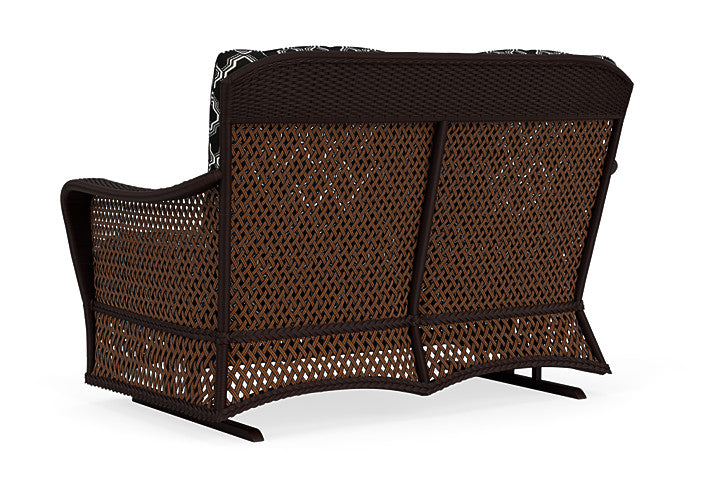Lloyd Flanders - Grand Traverse Loveseat Glider In Caramel Finish With Luna Onyx Fabric - 713470362071 view 2