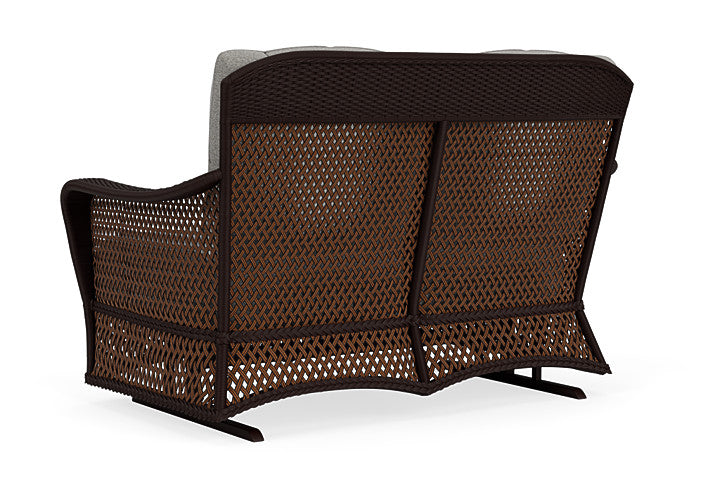 Lloyd Flanders - Grand Traverse Loveseat Glider In Caramel Finish With Rumba Nickel Fabric - 713470362011 view 2