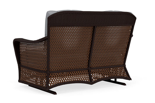 Lloyd Flanders - Grand Traverse Loveseat Glider In Caramel Finish With Sandberg Pewter Fabric - 713470362029 view 2