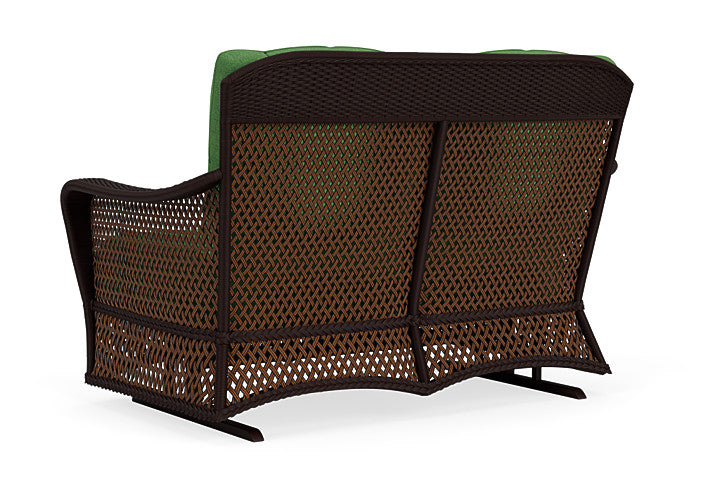 Lloyd Flanders - Grand Traverse Loveseat Glider In Caramel Finish With Seadog Botanical Fabric - 713470362066 view 2