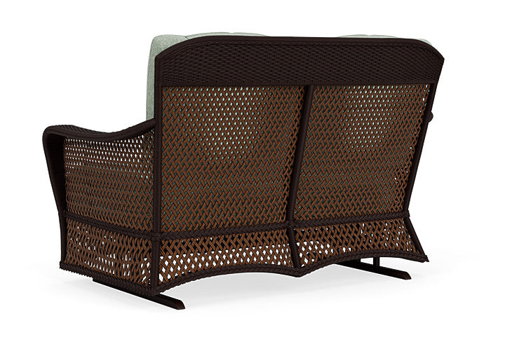 Lloyd Flanders - Grand Traverse Loveseat Glider In Caramel Finish With Serene Spa Fabric - 713470362031 view 2
