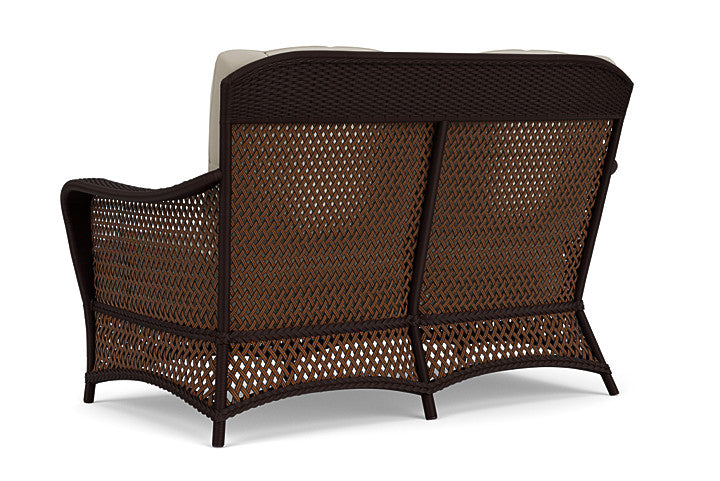 Lloyd Flanders - Grand Traverse Loveseat In Caramel Finish With Callen Driftwood Fabric - 713500362023 view 2