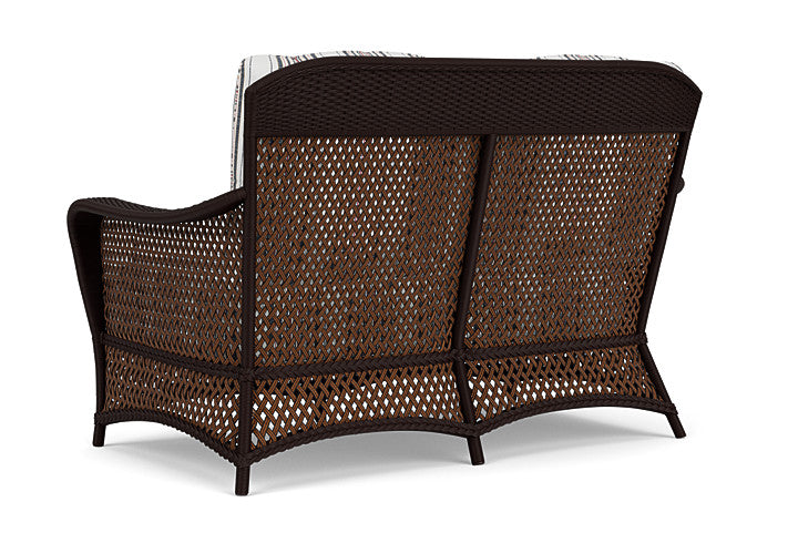 Lloyd Flanders - Grand Traverse Loveseat In Caramel Finish With Deering Cadet Fabric - 713500362047 view 2