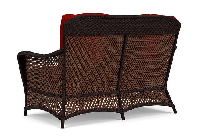 Lloyd Flanders - Grand Traverse Loveseat In Caramel Finish With Partyline Lollipop Fabric - 713500362054 view 2