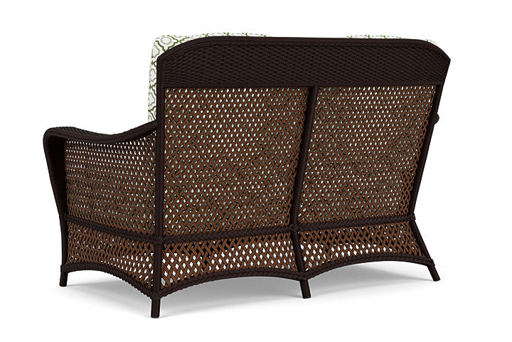 Lloyd Flanders - Grand Traverse Loveseat In Caramel Finish With Savannah Green Fabric - 713500362064 view 2