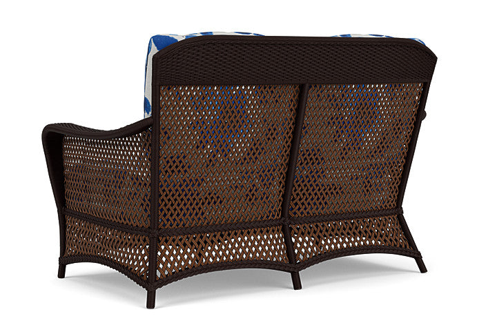 Lloyd Flanders - Grand Traverse Loveseat In Caramel Finish With Watercolor Blossom Capri Fabric - 71350036672 view 2