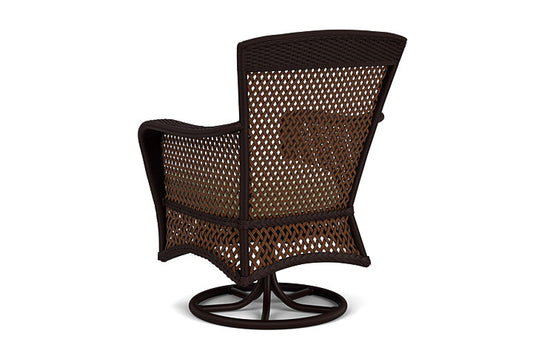 Lloyd Flanders - Grand Traverse Swivel Dining Armchair In Caramel Finish With Bamboo Bay Meadow Fabric - 713810362060 view 2