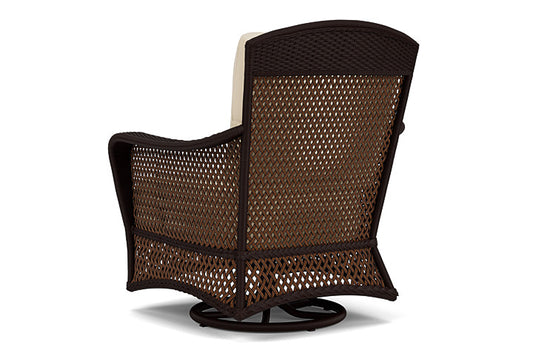 Lloyd Flanders - Grand Traverse Swivel Glider Lounge Chair In Caramel Finish With Callen Pearl Fabric - 713910362021 view 2